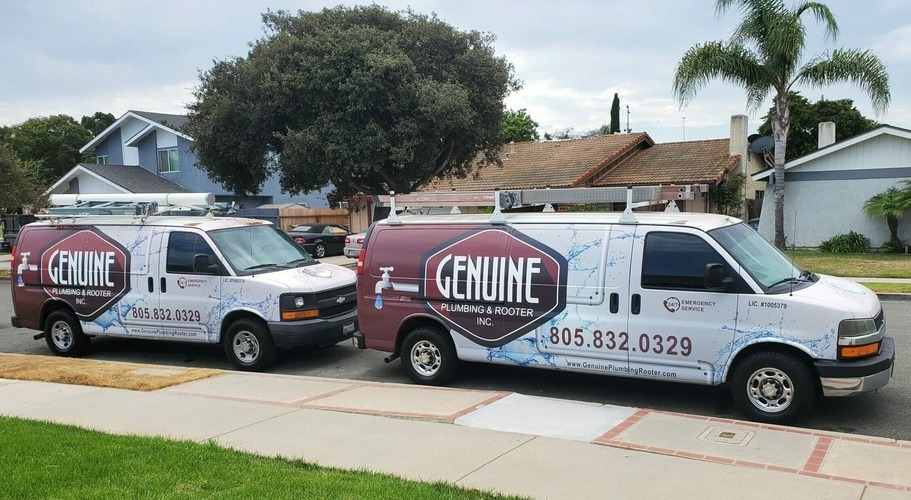 pair of plumbing vans